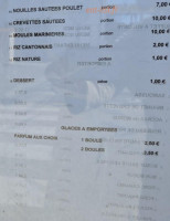 Les Chinoiseries Française menu