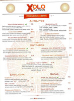 Xolo Tacos menu