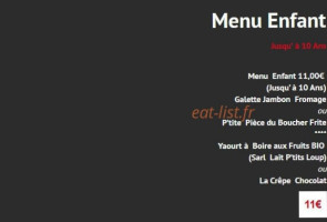 Le Relais menu