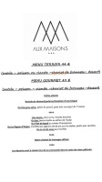 Hôtel Aux Maisons menu