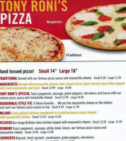 Tony Roni's Pizza Drexel Hill menu