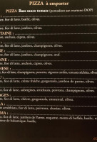 La pataterie menu