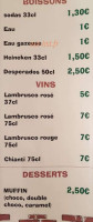 Le Chat Botté menu