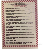 Mundy's Diner menu