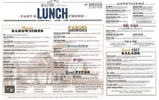 Hilltop Fish Fare Steakhouse menu