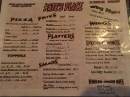 Kate's Place menu