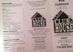 M&m Clubhouse menu