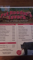 Pat Reeder's Tavern menu