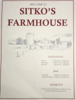 Sitko's Farmhouse menu