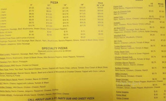 Jimmy's Pizza menu