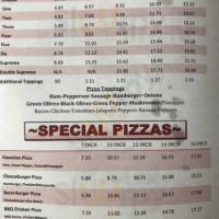 Old Time Pizza menu