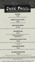 Jack Fenn’s Cafe Bistro menu