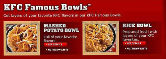 Kfc menu