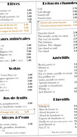 La Bergerie menu