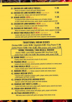 Chilli Tandoori menu