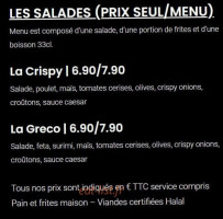 French Burger menu