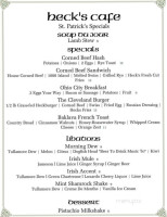 Heck's Cafe menu