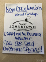 Johnstown Family menu