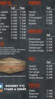 Istanbul Kebab menu