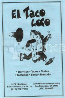 El Taco Loco menu