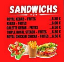 Royal Kebab menu