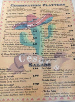 Cesar's Place Mexican Grill menu