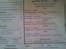 Northside Cafe menu