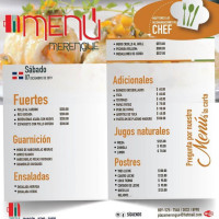 Plaza Merengue menu