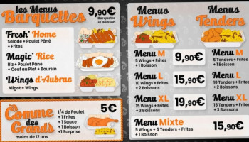 Chicken Corp menu