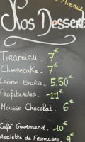 L'avenue menu