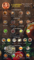 A Cantina Burger menu