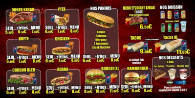 Mon Kebab menu