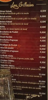 Porte D’istanbul menu