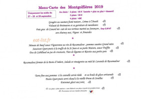 Du Chateau Et Relais Amadourien menu