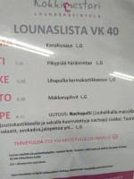 Kokkimestari menu