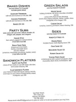 Just Plain Dave's menu