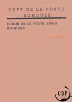 Cafe De La Poste menu