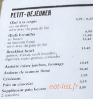 Le Pain Quotidien Vieux Lille menu