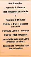 Le Café Du Stade menu