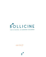 Bollicine menu