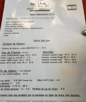 Mas De Monille menu