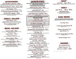 The Depot Cafe menu