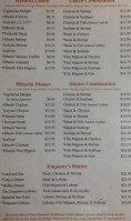 Tokyo Japanese Steakhouse And Sushi menu