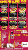 L'orient Express Kebab menu