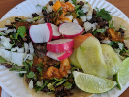 Tacos And Tapatio food