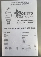 5 Points Drive Inn menu