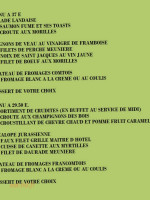 La Petite Chaumière menu