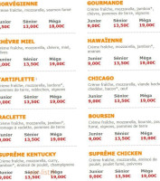 Pizza Crousty menu