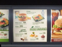 Mcdonald's menu