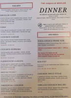 Coquille Broiler menu